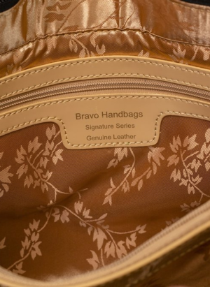 Galina Tweed Leather Sparkling Black and Silver Print (Large) Handbag - Image 4