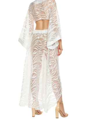 Sevilla White Transparent Kimono Dress - Image 3