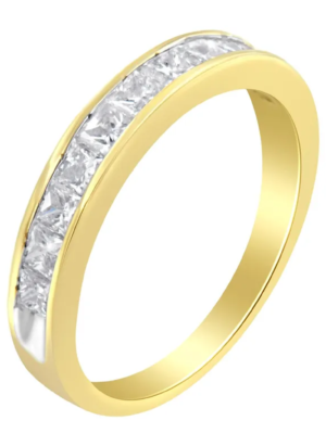 14KT Yellow Gold Diamond Channel Band Ring (1 cttw, H-I Color, SI2-I1 Clarity) - Image 3