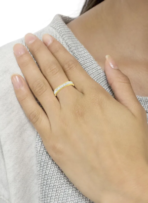 14KT Yellow Gold Diamond Channel Band Ring (1 cttw, H-I Color, SI2-I1 Clarity) - Image 6