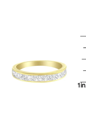 14KT Yellow Gold Diamond Channel Band Ring (1 cttw, H-I Color, SI2-I1 Clarity) - Image 7