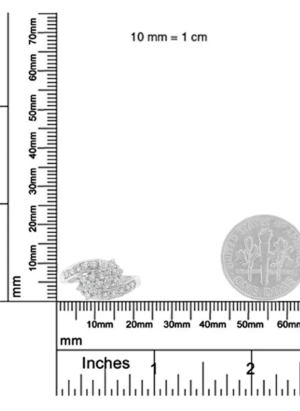 14KT White Gold Diamond Cluster Ring Band (7/8 cttw, H-I Color, I1-I2 Clarity) - Image 7