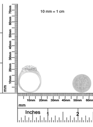 14K White Gold Floral Cluster Diamond Ring (1 Cttw, H-I Color, SI2-I1 Clarity) - Image 7