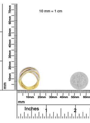 10KT Yellow Gold Diamond Bypass Ring (1 5/8 cttw, H-I Color, SI2-I1 Clarity) - Image 7