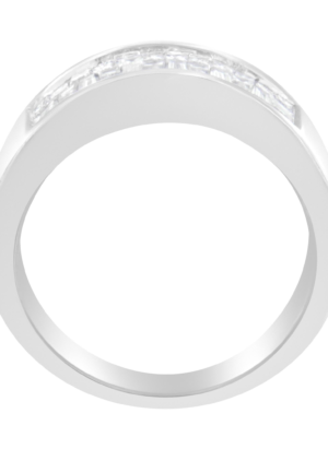 14K White Gold Princess and Baguette-cut Diamond Ring (1.0 Cttw, H-I Color, VS2-SI1 Clarity) - Image 3