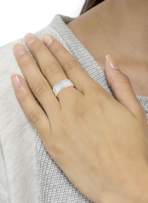 14K White Gold Princess and Baguette-cut Diamond Ring (1.0 Cttw, H-I Color, VS2-SI1 Clarity) - Image 5