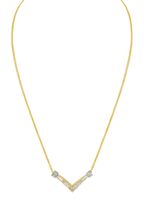 Gold "V" Shape Necklace - Image 3