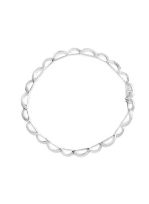 14K White Gold 1.0 Cttw Invisible Set Princess Diamond Alternating Link Tennis Bracelet (I-J Color, I1-I2 Clarity) - 7.25" - Image 4