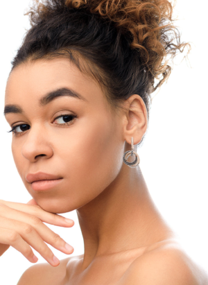 14K Rose Gold 1.00 Cttw White and Brown Diamond Intertwining Hoops and Circle Dangle Earrings (H-I/Brown Color, SI1-SI2 Clarity) - Image 4