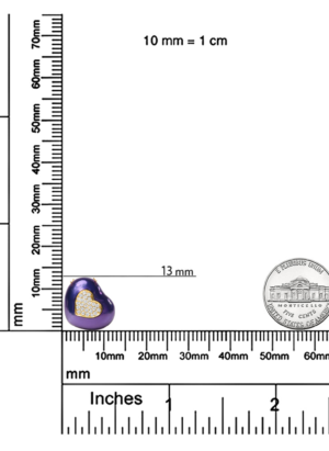 18K Yellow Gold Blue Enamel 1/10 Cttw Round Pave Diamonds Heart Shape 18" Pendant Necklace  (G-H Color, SI1-SI2 Clarity) - Adjustable up to 16" - 18" - Image 6