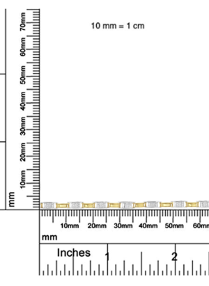 14K Two-Tone Gold 1.00 Cttw Princess-Cut Diamond Chain Link 7" Bracelet (H-I Color, SI1-SI2 Clarity) - Image 7