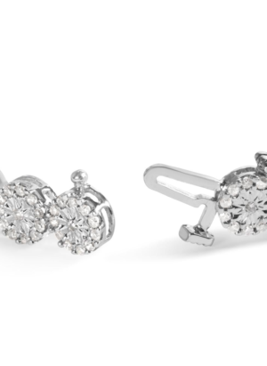 14K White Gold 2.00 Cttw Diamond Halo Link Tennis Bracelet (H-I Color, I1-I2 Clarity) - 7" Inches - Image 2