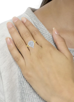 14K Yellow and White Gold 1.00 Cttw Round and Baguette-Cut Diamond Ballerina Cocktail Ring (H-I Color, SI2-I1 Clarity) - Image 7