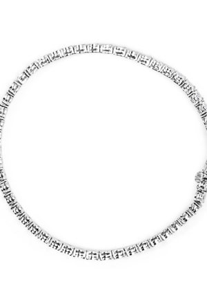 10K White Gold 1/2 Cttw Real Diamond Illusion-Set Miracle Plate Tennis Bracelet (I-J Color, SI2-I1 Clarity) - Size 7.5" - Image 3