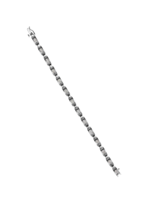 14K White Gold 1.00 Cttw Princess-Cut Diamond Link Bracelet (I-J Color, I1-I2 Clarity) - Size 7.25 - Image 4