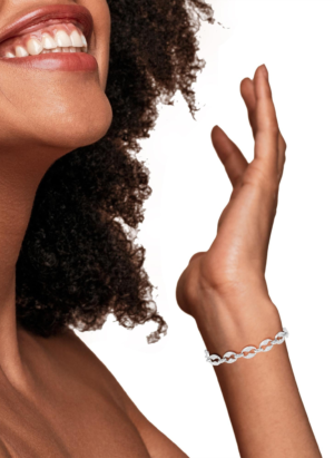 14K White Gold 1 1/2 Cttw Round Diamond Set Link Bracelet (I-J Color, I1-I2 Clarity) - 7" - Image 6