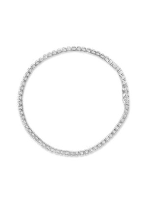 14K White Gold Lab Grown 4.00 Cttw Round Brilliant Cut Diamond Prong Set Classic Tennis Bracelet - 7" (F-G Color, VS2-SI1 Clarity) - Image 3