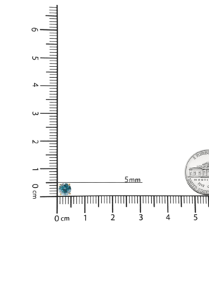 14K Yellow Gold 1.0 Cttw Treated Aqua Blue Diamond Classic Solitaire Stud Earrings (Aqua Blue Color, I2-I3 Clarity) - Image 5