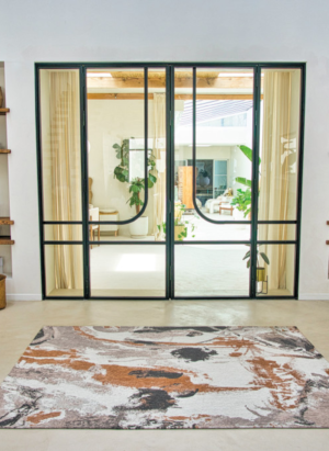 9' X 13' Gray and White Abstract Non Skid Area Rug - Image 8