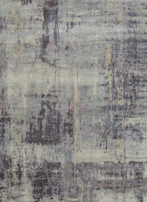 8' X 10' Purple Abstract Hand Knotted Area Rug - Image 5